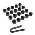 thumbnail image 1 of Almencla 3-4pack 20 Pièces Roue de Camion de Voiture Moyeu Vis 17mm Noir de Protection 4 Pièces, 1 of 8
