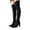 Black Thigh High Boots, variant on KIJBLAE Women's Thigh High Boots Over-the-Knee Boots Stretchy Knit Pointy Toe Knee High Boots Black Suede Boots Beige 35