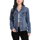 thumbnail image 2 of Chaqueta vaquera MISS MOLY para mujer con botones, manga larga, azul L, 2 of 5