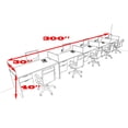 thumbnail image 2 of Five Person Modern Accoustic Divider Office Workstation Desk Set, #OT-SUL-SPRA34, 2 of 2