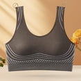 thumbnail image 2 of Fashion SMihono Sports Bras for Women Padded No Underwire Full Coverage Yoga Bras Push up Wireless Workout Long Lined Gym Bra Coffee Free Size, 2 of 3