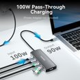 thumbnail image 4 of Hub USB C VANGREE 8 en 1 con 3 USB 3.2 Gen 2, 4K @60Hz HDMI 100 W PD, 4 of 9