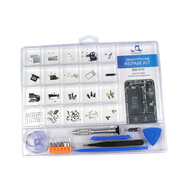 Milisten 1 Ensemble Kit de Réparation de Téléphone Intelligent Kit d'Outils de Démontage de Cellulaire Boîte de Rangement pour Accessoires de Réparation de Cellulaire Pièces de Téléphone Intelligent Boîte de Rangement pour Vis pour Usage Domestique