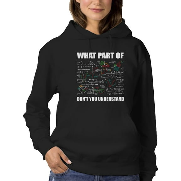 Math Joke Design Women Hoodie, Female 3X-Large