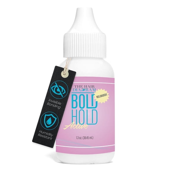 The Hair Diagram Bold Hold Active Reloaded Hair Bonding Glue for Oily Skin, Strong Invisible Wig Glue, 1.3 oz