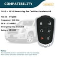 thumbnail image 2 of AKS KEYS New Replacement Smart Key Fob for Cadillac Escalade 2015 - 2020 6B FCC# HYQ2AB, 2 of 5