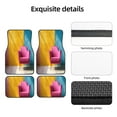thumbnail image 5 of Sikiie Bright Pink Chair Car Foot Mat Set of 4 Pieces Basics Universal Fit Rubber Carpet Floor Mats For Car SUV Van & Truck, 26.8"L x 17.3"W (Front), 13"L x 17.3"W(Rear), 5 of 6