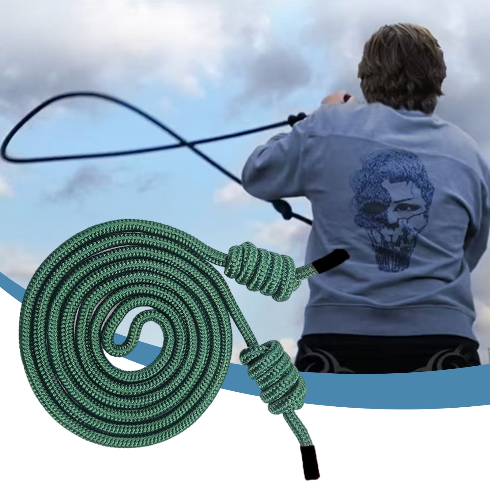 Flow Exercise Jump Rope for Fitness, Adjustable Exercise Jump Rope for Men & Women, Double Woven Workout Rope for Home Gym, Cardio, Indoor/Outdoor Training (Beginner Friendly)