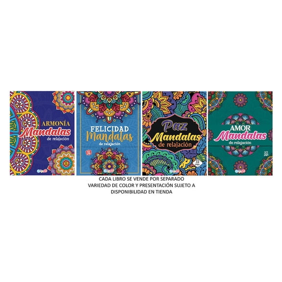 Libro Colorear Mandalas Juvenil Prichos 32 Páginas Varios Modelos 1 Pieza