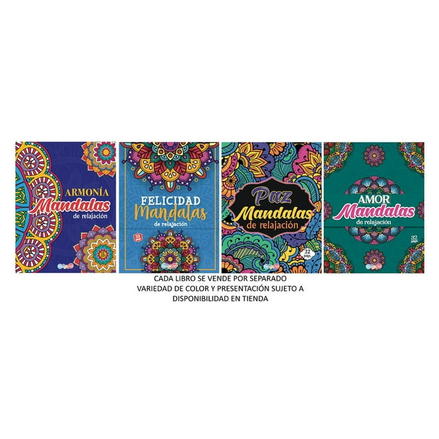 Libro Colorear Mandalas Juvenil Prichos 32 Páginas Varios Modelos 1 Pieza
