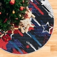 thumbnail image 5 of FMSHPON American Flag Tree Skirt Independence Day Xmas Christmas Tree Skirt Stand Mat for Holiday Party Decoration Indoor Outdoor 48 inches, 5 of 6