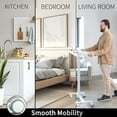 thumbnail image 3 of VIVO Pneumatic 32" x 16" Over Sofa Laptop Table, Mobile Desktop, White, 3 of 8