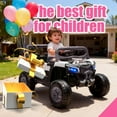 thumbnail image 4 of Xuanlur 12V 4.5AH Ride on UTV for Kids, Electric Car w/Parents Control & App Control, 25W*2 Motors Battery Powered w/Slow Start, Swing Function, Lights, Music, Ride on Toy for Kids Aged 3-6, Black, 4 of 7