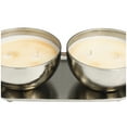 thumbnail image 4 of CosmoLiving by Cosmopolitan 2 Holder Silver Metal Jasmine Scented 12 oz 2 Wick Candle with White Wax, (Set of 2), 4 of 8