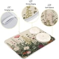 thumbnail image 4 of Herbal Wildflower Dish Drying Mat for Kitchen Counter, Ultra Absorbent Reversible Microfiber Dishes Drying Rack Pad Heat-resistant Mats 18x24in, 4 of 7