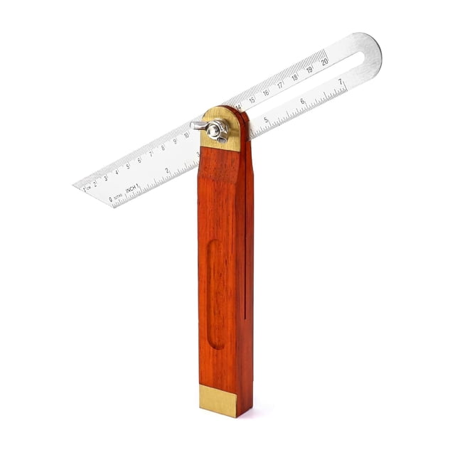 9-Inch Stainless Steel T-Bevel Gauge Angle Finder, Metric and Inch Measurements, Sliding Angle Ruler Woodworking T Bevel Angle Finder with Locking Mechanism and Dual Scales