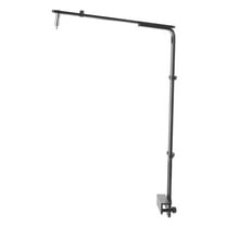 QIFULL Versatile Black Aquarium Light Holder Clamp with Adjustable Stand for Outdoor Use