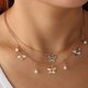 thumbnail image 4 of 2 unids/set lindos collares de mariposa de perlas, cadena de clavícula de moda femenina colgante de aleación joyería de cuello para mujeres niñas señora, 4 of 5