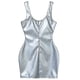 thumbnail image 3 of Vestido tubo para mujer Mini vestido Plata Rosa Dorado Sin mangas Color puro Primavera Verano Cuello barco Fiesta informal, 3 of 5