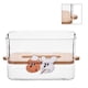 thumbnail image 3 of Caja de pañuelos con tapa de madera, soporte para pañuelos con madera transparente, caja de pañuelos de plástico, tecnología avanzada, 3 of 9