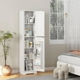 HOMEFORT Tall Thin Freestanding Bathroom Cupboard, Narrow Storage