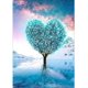 thumbnail image 1 of Kits de pintura de diamante 5D de árboles de paisajes naturales, kits completos de arte de diamante para decoración de pared para adultos (el árbol de amor de nieve y hielo, 15,7 x 11,8 pulgadas), 1 of 5