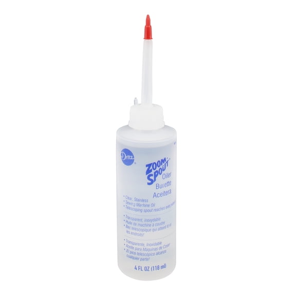 Dritz Zoom Spout Oiler 4 oz Container - For Lubricating Sewing Machines