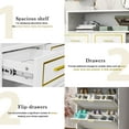 thumbnail image 6 of TUANLUO Shoe Cabinet with 2 Flip and 2 Slide Drawers, Freestanding Shoe Organizer, Storage Shoe Cabinet with Open Shelf, Shoe Cabinet Furniture for Entryway Hallway, 27.6"L x 11.8"W x 47.2"H, White, 6 of 10