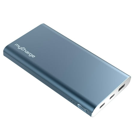 myCharge Razor Xtra Turbo 12000mAh/18W Dual USB-C & USB-A Port Portable Charger- Blue