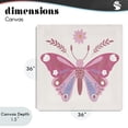 thumbnail image 4 of Stupell Industries Bohemian Folk Butterfly in Pink Canvas Art, 36 x 36, by Kim Allen, 4 of 8
