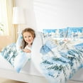 thumbnail image 4 of Manfei Princess Castle Full Size Comforter Sets, Winter Snow Xmas Tree Bedding Comforter Set, Cute Girls Bedding Sets, Microfiber Bedroom Decor, Reversible 3 Pieces, 4 of 6