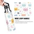 thumbnail image 4 of Water Bottles 20oz Straw Lid Wide Mouth Stainless Steel for School Sport Travel Hand Paint Cat Face, 4 of 9