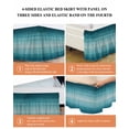thumbnail image 6 of Turquoise Ombre Bed Skirt Queen Size 18&nbsp;Inch Drop, Modern Abstract Art Gradient Wrap Around Dust Ruffle Bedskirts, Wrinkle & Fade Resistant Easy Fit Bedskirt with Adjustable Elastic, 6 of 8