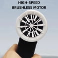 thumbnail image 3 of Mistaha Portable Turbo Fan Blower with Stepless Speed Control, Rechargeable Battery, and Wide Applications - White, 50mm Brushless Motor, Strong Airflow, Quiet Operation, 3 of 7