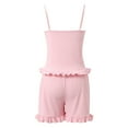 thumbnail image 4 of TANYSU Maternity Women Pajama Sets V-Neck Sleeveless Lace Trim Sleepwear With Shorts Set 2 Piece Solid Color Nightwear For Mother-to-be, 4 of 8