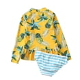 thumbnail image 2 of Uccdo Toddler Girls Rashguard Two Pieces Swimsuit Set Kids Cartoon Long Sleeve Bathing Suits Swimwear 1-10T, 2 of 6