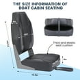 thumbnail image 2 of RONSHIN 2 Pack Folding High Back Boat Seats, Thick Sponge, Stainless Screws, Fishing/Sightseeing, 2 of 7