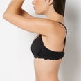 thumbnail image 2 of Full Coverage Lightly Lined Bra With Romantic Lace Wing in Tuxedo Black, 2 of 4