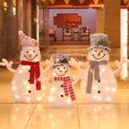 thumbnail image 3 of Christmas Home Decor Accessories White Snowman Fawn Elk with LED Lights Deer Up Model for Home Light-Up Party Ornaments, 3 of 5