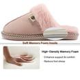 thumbnail image 4 of Ecetana Slippers for Women Memory Foam Fluffy Soft Lined Warm Slip On House Shoes, 4 of 6