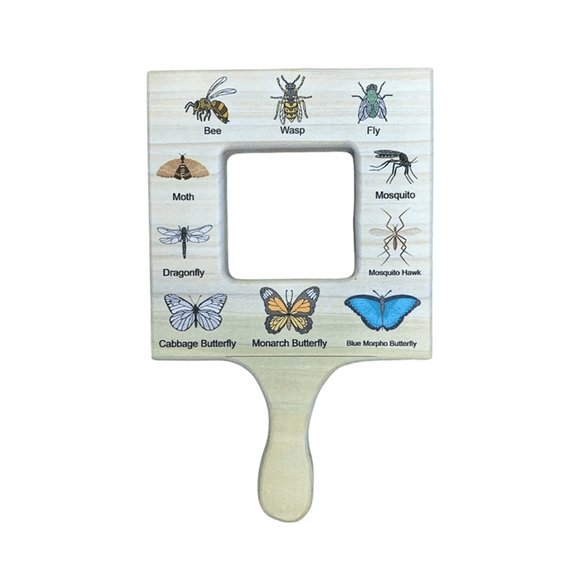 Nature Guide Finder Toddler Wooden Handheld Toy Double-Sided Board Outdoor Plant Children-C