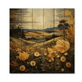 thumbnail image 3 of Designart "Prairies Dreams painting" Landscapes Print on Natural Pine Wood, 3 of 5
