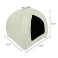 thumbnail image 6 of SUSSEXHOME Pets 13.8 x 13.8 x 13.8 Inches Washable Pet Tent Bed - Cozy Covered Small Cat Bed and Dog Igloo Bed - Dog Cave Bed and Cat House for Indoor Cats - BEIGE, 6 of 7