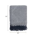 thumbnail image 3 of Patterned Cotton Throw Navy/White 50"X60", 3 of 3