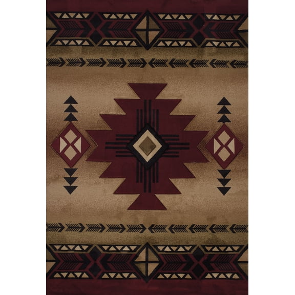 United Weavers Contours Area Rug 510-27034 Flagstaff Burgundy 2' 7" x 4' 2" Rectangle
