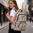 thumbnail image 4 of HUISEFOR Duck Camo Bow School Backpack for Girls 17 Inch Large Capacity Bookbag with Adjustable Shoulder Strap, Flap Backpack School Bag Waterproof College Students Backpacks Age 6-18, 4 of 7