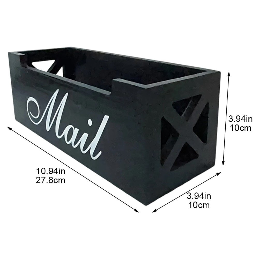 Modern Mail Holder For Desk, Wood Letter Organizer Sorter Envelope Organizer Bill Filling Rack Wood Mail Basket Magazine Holder For Home Office