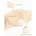 thumbnail image 5 of YANDW Women's Strapless Bandeau Bra Plus Sizes Underwire Seamless Bras Beige,36DDD, 5 of 7