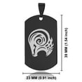 thumbnail image 2 of Stainless Steel Tribal Aries Zodiac (Ram) Dog Tag Pendant Necklace, 2 of 3
