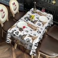 thumbnail image 4 of German Shepherd Dog and Footprint Rectangle Tablecloth 60"x120",Waterproof Polyester Rectangle Table Cloth, Wipeable Spillproof Polyester Tablecloth for Dining, Camping, Indoor and Outdoor, 4 of 6